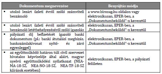 Ellenőrzés folytatása A hibák kijavítása után, mindenképp ellenőrizzék, hogy a pályázati kiírásban