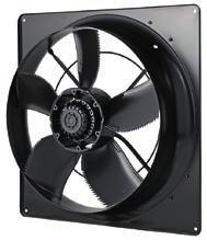 ventilátorok Kiváló szabályozhatóság, takarékos áramfelhasználás Az axiál ventilátorok leginkább falba építésre alkalmasak.