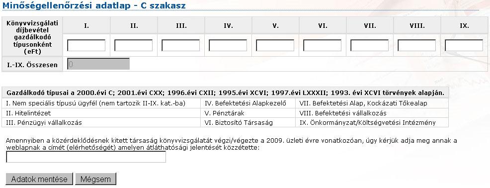 szerepel az Európai Bizottság honlapján közzétett, a szabályozott piacokról készített jegyzékben, A táblázatot kitöltése után a Mentés gombra kattintva összegző táblázatban jelenik meg az imént