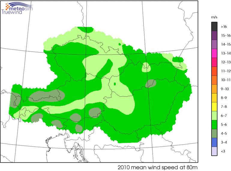 Obrázok č. 7: Mapa veternosti v Strednej Európe Zdroj: http://windtrends.meteosimtruewind.com/wind_anomaly_maps.php?zone=aht [cit. 20.04.