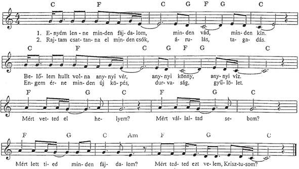 67. Mért vetted el helyem? 3. Rajtam lenne a bíborpalást, minden bûn, minden vád. Enyém lenne minden lándzsahegy, minden szeg, fegyverek. Mért vetted el 4.