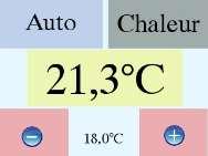 Hőmérséklet menü (csak a DPBLCD02 esetében) A hőmérséklet szabályozását teszi lehetővé.