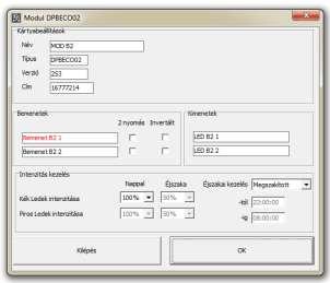 DPBECO01; DPBECO02; DPBECO04; DPBECO06 Leírás LED-el ellátott nyomógomb. Nyomógombonként egy piros, intenzitás állítható LED.