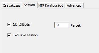 Csatlakozás paraméterek: A DHCP használata esetén a modul a hálózati DHCP szervertől kapja az IP címét. Ha a jelölőnégyzet nincs bejelölve, akkor statikus IP cím megadása lehetséges.