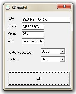 Modul szerkesztése DAMPLI01 Modul beállítások: A modul Neve, Típusa, Verziója és Címe. Csak a Név mező módosítható.