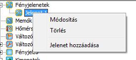 Beállítási képek elkészítése Meg kell határozni a jelenetben szereplő kimenetek értékeit. Egy jelenethez maximum 8 különböző beállítási képet lehet készíteni. Lépések a következők: 1.