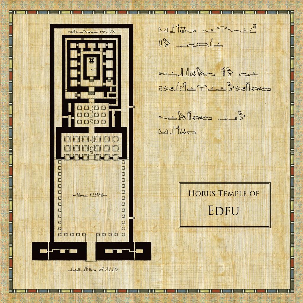 Edfu, Hórusz templom Edfu már az Óbirodalomban jelentős kultuszhely Hórusz templom építése Kr. e.