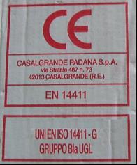 CE-jelölés CE-jelölés Any Co Ltd, PO Boksz 21, B-1050 15 002CPR2013-07-20 EN 14411 Kerámia burkolólapok, szárazon sajtolt, E 0,5 %, bel- és kültéri padlóburkolásra A gyártó neve vagy azonosító jele