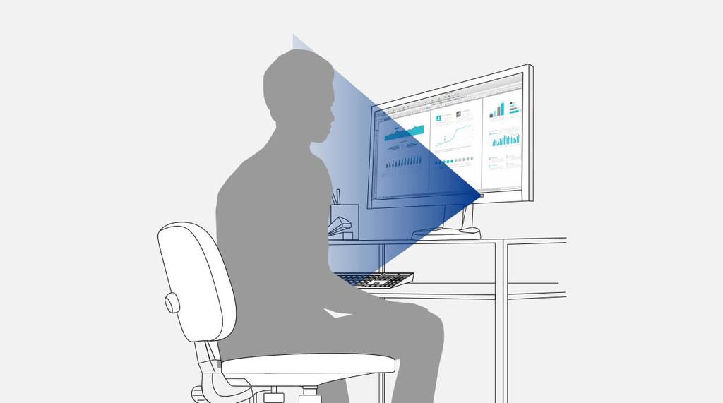 10 bites LUT nélkül 10 bites LUT-tal EIZO monitor Hagyományos monitor Energiamegtakarítás és szemkímélés az Auto EcoView funkcióval Minden fényviszonynál tökéletes: Az Auto-EcoView funkció a monitor