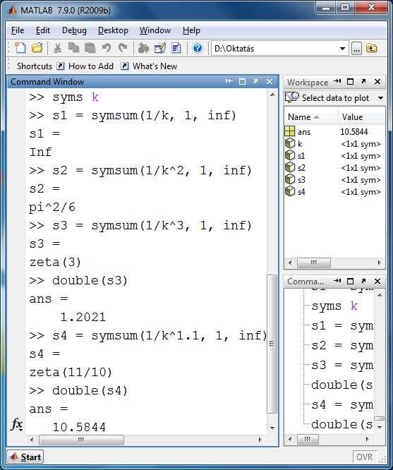 számítások Maple-ben és