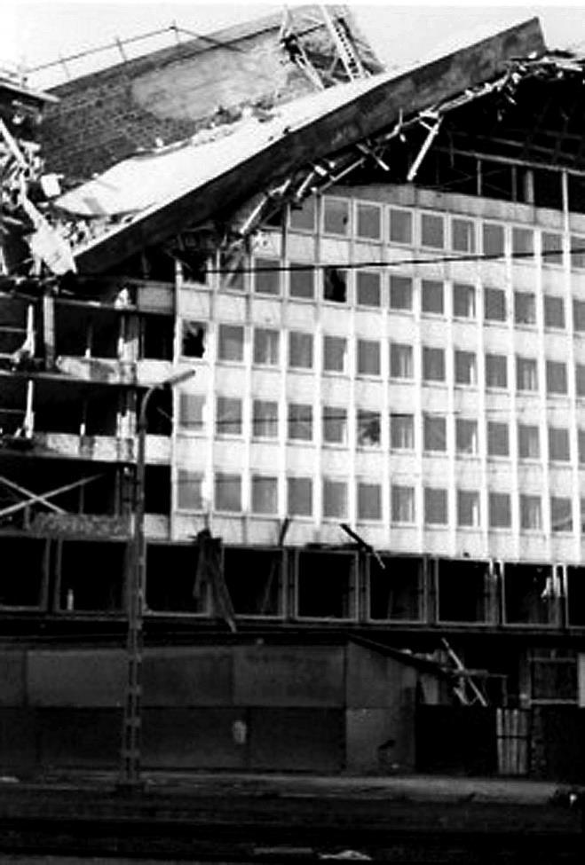 Budapesti épületomlások Budapesten a XI. kerületben (a mai Október 23-a utcában 1973.