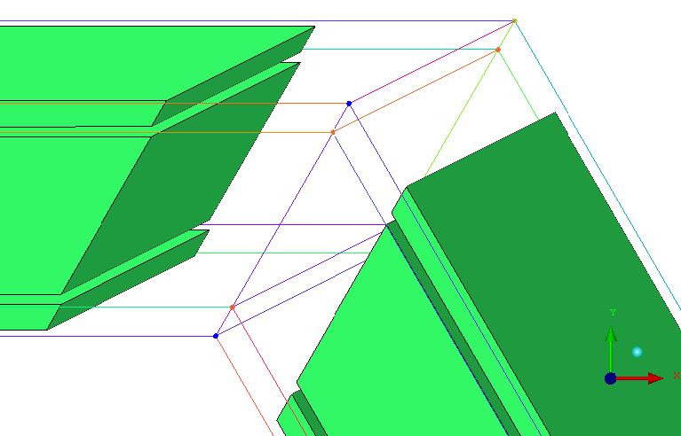 ábra: O-grid határréteg blokk és a hozzá tartozó geometria horizontális nézete 4-11.