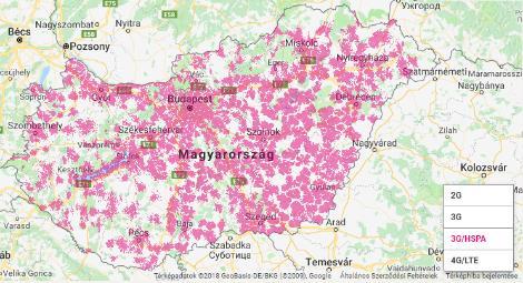 Mobil internet lefedettség Magyarországon
