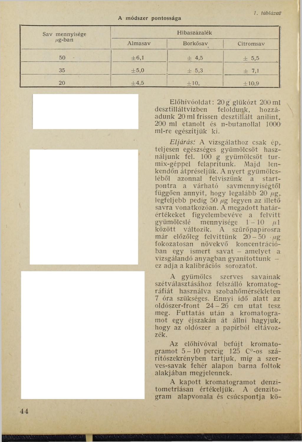 A módszer pontossága 7.