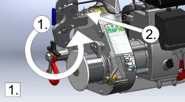 3.4.1 A kötél felhelyezése a Portable Capstan Pulling/Lifting Winch TM csörlőre SOHA NE HELYEZZE KEZÉT A CSÖRLŐDOBRA VAGY A KÖTÉLTÁRCSÁRA A CSÖRLŐ MŰKÖDÉSE