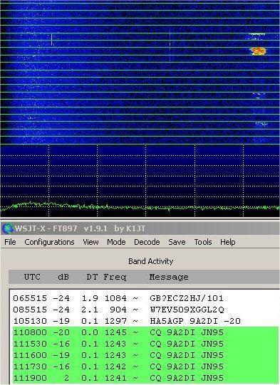 Gyenge a terjedés, de RH QSO-zás közben érdemes rátekinteni az 50MHz-es ablakokra.