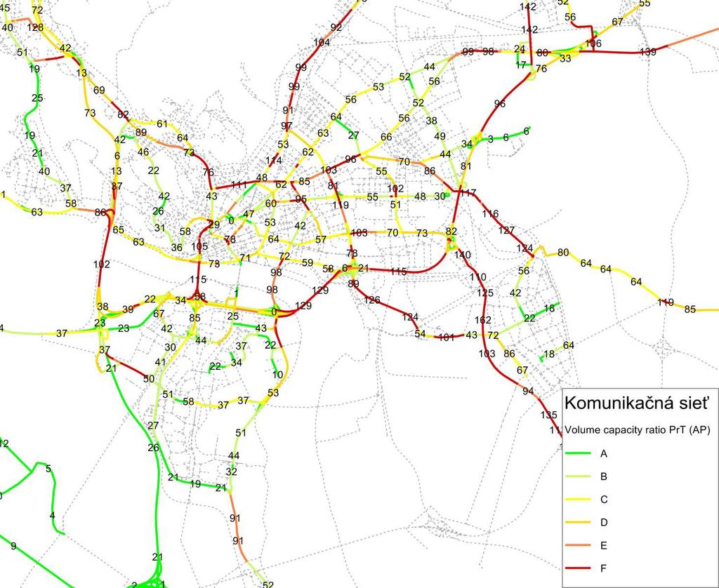 rozvinutá na územie vymedzené externou dopravou a doplnená o dôležité komunikácie na území mesta (cestná aj železničná, cyklotrasy, pešie trasy).