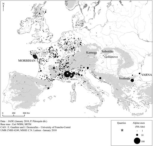 metamorfit kőeszközök elterjedése Európában Eklogit (munkaeszköz): lényegesen