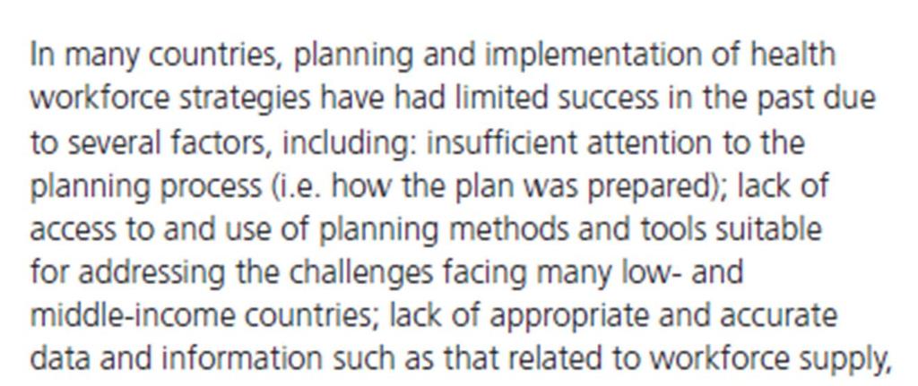 Models and tools for HWF planning and projections: Miért nem/ korlátozottan sikeres a HWF stratégiák
