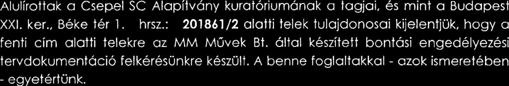 .- '< a Budapest XXI. ker., Beke ter 1. hrsz.