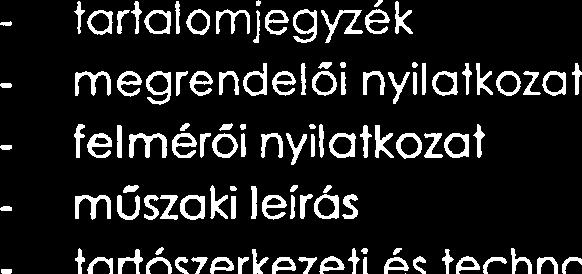 tervdokumentaciojohoz - tartalomjegyzek - megrendeldi