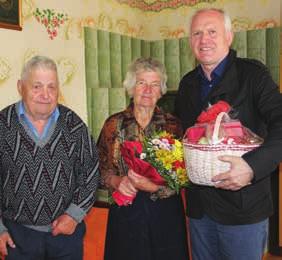 Ščavnice 73 in Gizela Perko iz Dražen rha 47. Ob njunem jubileju ju je obiskal tudi župan Janez akej 80 let Letos aprila je praznoval 80. rojstni dan Janez akej iz Ledineka.