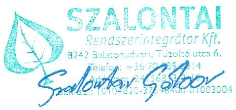Cégbemutató A SZALONTAI Rendszerintegrátor Kft.