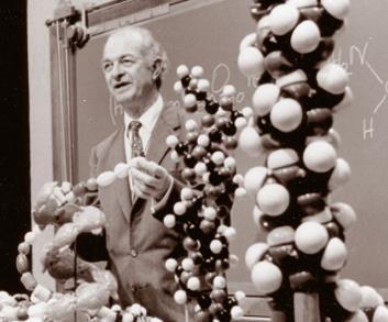 Linus Pauling tripla-hélix modellje (50-es évek); Francis Crick és James D.