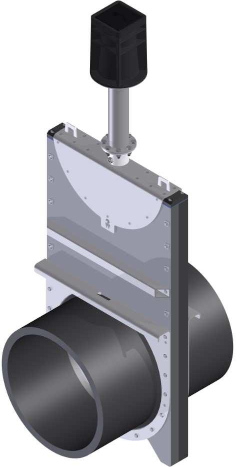 connector Unterflurschieber mit eingebautem Spindel, PVC Rohrverbindung KLSA-R-P Technical