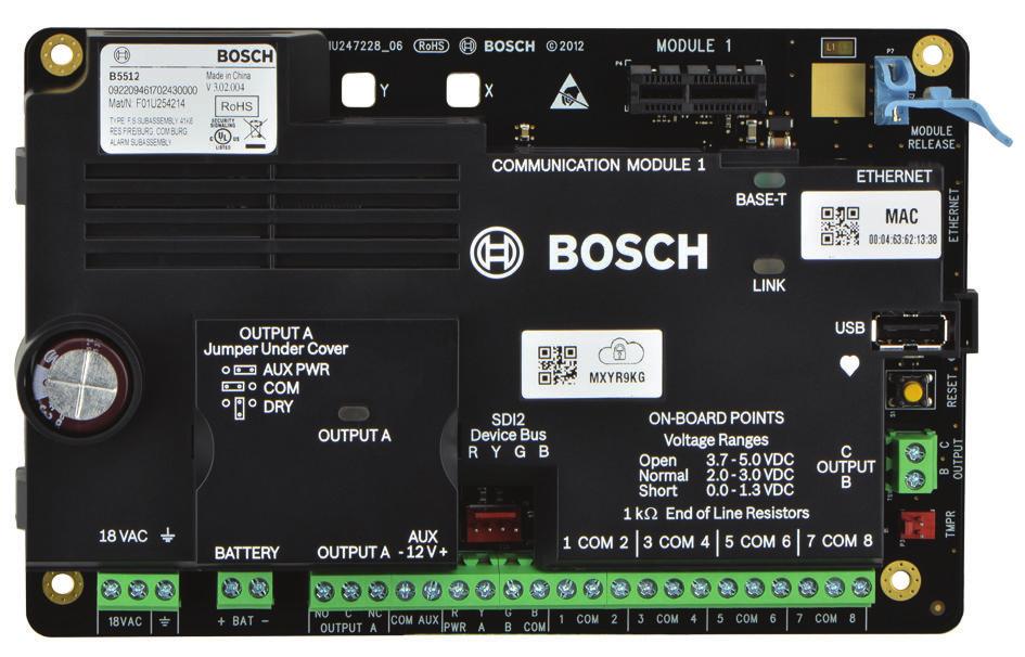 Behatolásjelző riasztórendszerek B5512 központok B5512 központok www.boschsecrity.