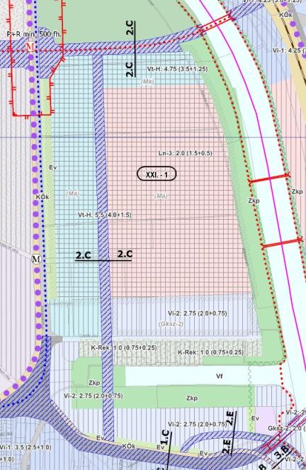 foglalt javaslat már nem hangsúlyozza a Körvasúti Körút tér-szerkezetfejlesztésre gyakorolt hatását. Észak-Csepel mintegy 200 ha - kiemelt egyetlen fejlesztési eleme: potenciális városi park.