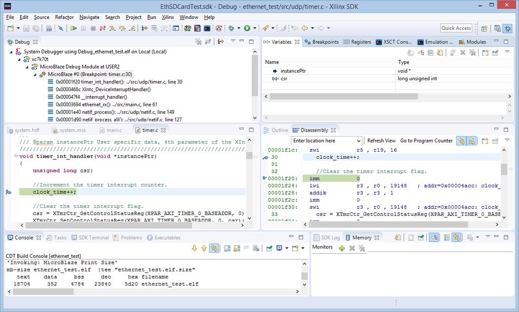 Alkalmazás futtatása, debuggolása A debug perspektíva