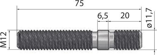 Gömbfejű földelő szegecs 30 -os dőléssel M 12 adapter Az