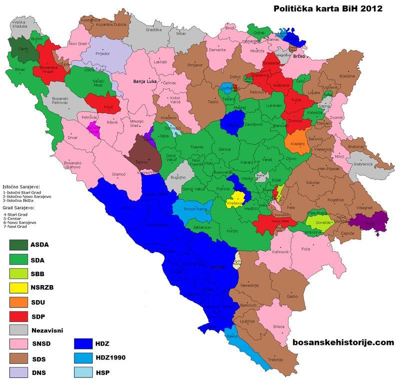 Győztes politikai pártok a