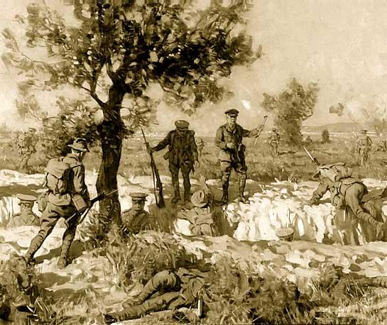 7. ábra: Halott ANZAC katonák Krithiánál. http://www.anzacsite.gov.au/4panels/images/panel3a.jpg A Gallipoli-terv borzasztó emberáldozatot követelt Törökországnak is.