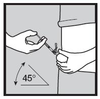 Tartsa a fecskendőt szemmagasságban úgy, hogy a tű felfelé nézzen, annak érdekében, hogy egyértelműen láthassa benne lévő mennyiséget.