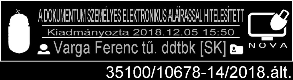 hatosag@katved.gov.hu H A T Á R O Z A T 1./ A Nemzeti Infrastruktúra Fejlesztő Zrt. (1134 Budapest, Váci út 45.