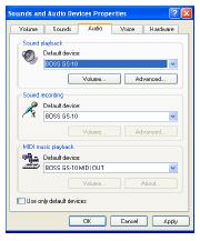 Az audio bemeneti/kimeneti célhely meghatározása Windows XP/2000/Me felhasználók 1. Nyissa meg Control Panel-t.