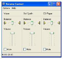 A hangerőszabályozó beállítása 1. Kattintson a Windows Start-gombra, és válassza ki a Programs Accessories Entertainment Volume Control opciót. Megjelenik a Volume Control párbeszédablak.