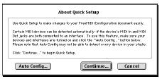 Megjelenik az About Quick Setup párbeszédablak. fig.11-520 * Ha nem jelenik meg a párbeszédablak, válassza a Quick Setup opciót a Configuration menüből. 7. Kattintson a [Continue]-ra.