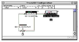 fig.11-470 14. Ha MIDI-hangmodult csatlakoztatott a GS-10 MIDI OUT csatlakozójába, kattintson a GS-10 MIDI IN,OUT ikonjára a beállítási ablakban.