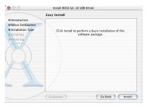 Kattintson duplán a CD-ROM Driver (Mac OS X)-n található GS10USBDriver ikonra. Mac OS X v10.1.5 használata esetén a kijelzőn megjelenik az Authorization.