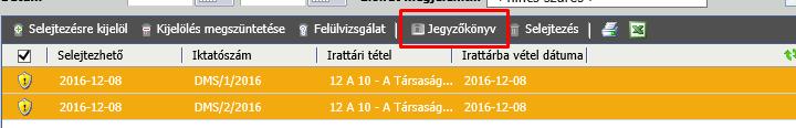 módosíthatjuk az irat megőrzési idejét, továbbá megadhatjuk a felülvizsgáló személyét. A "Rendben" lenyomásával végelegesíthetjük a felülvizsgálatot.