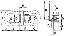 Emelőszemek rotating eyebolts with clamp lakkozott lakkozott, terhelés szöge: 90, Cikkszám 02 06 0 02 06 00 02 06 00 02 06 02 6 02 06 06 6 02 06 0 02 06 02 02 06 027 02 06 030 02 06 036 02 06 037 2