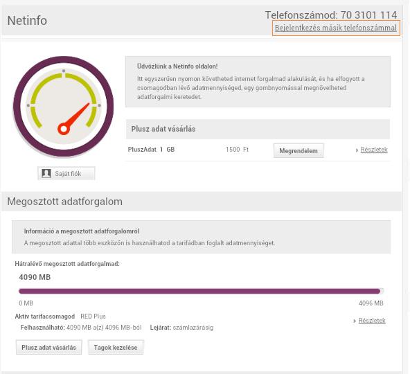 Bejelentkezés másik telefonszámmal a Netinfo oldalra Asztali nézet Bejelentkezés 24 Bejelentkezés másik telefonszámmal a Netinfo oldalra A Netinfo oldalon lehetőség van más telefonszámhoz tartozó