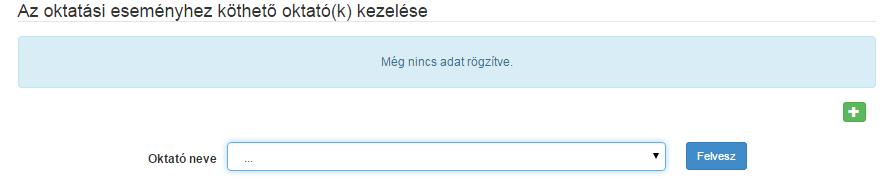 Eseményekmeghirdetése Amennyiben már mentésre került az oktatási esemény, de még nem véglegesített, újból rá lehet kattintani a Szerkesztés ikonra.