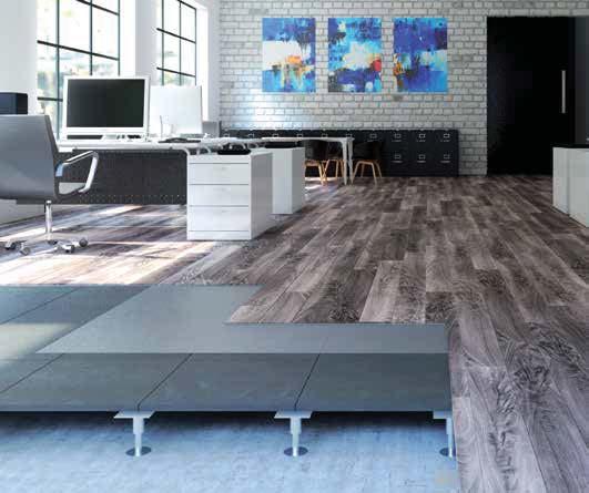 LVT ( Luxury Vinyl Tiles ) lapok visszaszedhető beépítése álpadlón.