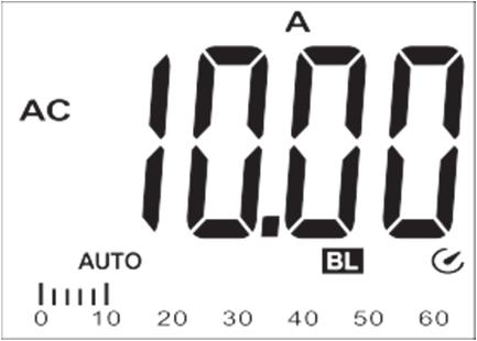 A váltakozóáram (A ) mérését a következőképpen végezze: - Kapcsolja be a DMM-t, és válassza ki a kívánt mérési funkciót: 10A, ma, µa.