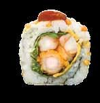 Spicy marinated salmon, cucumber, bell pepper, chives, teriyaki sauce with cheese cream