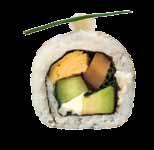 . Füstölt lazac, uborka, avokádó, lazac, japán sajtkrém Smoked salmon, cucumber,